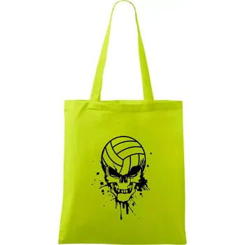 Volejbal lebka splash - Taška bavlněná - 42 x 38 cm ( Limetková )