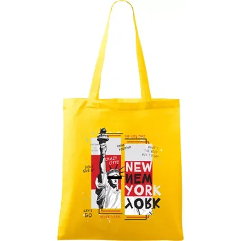 New york socha - Taška bavlněná - 42 x 38 cm ( Žlutá )