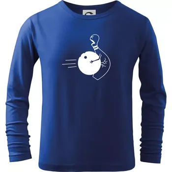 Chlapecké tričko Koule vs kuželka - Triko dětské Long Sleeve - 122 cm/6 let ( Královská modrá )