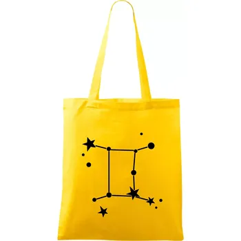 Souhvězdí - Gemini - Blíženci - Taška bavlněná - 42 x 38 cm ( Žlutá )