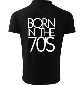 Pánská košile Born In The 70's - Polokošile pánská Pique Polo 203 - 2XL ( Černá )