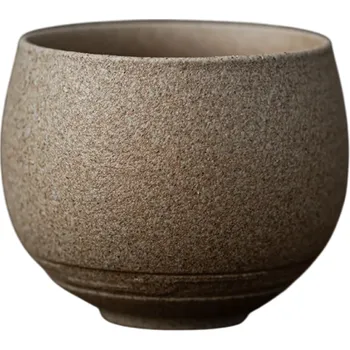 Ručně vyráběný čajový šálek 80ml Kamenina Japonský styl Bílý útes 6,2×5 cm Starověký tichý silniční šálek Miska čajová sada keramika