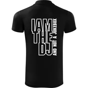Pánská košile Iam the dj and not a jukebox na výšku - Polokošile Victory sportovní (dresovina) - 2XL ( Černá )