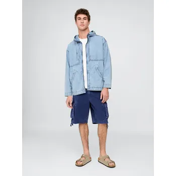 GAP Pánské Džínová oversize bunda Ripstop GAP Modrá M (2870869)
