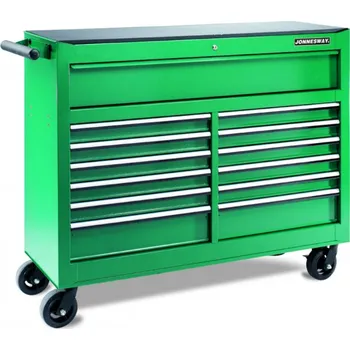 Dílenský vozík, nevybavený, 13 zásuvek, s madlem, 136 x 46 x 115 cm - JONNESWAY C-13DW53