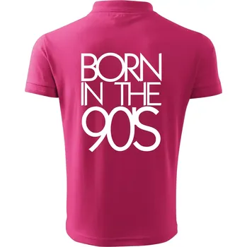 Pánská košile Born In The 90's - Polokošile pánská Pique Polo 203 - M ( Purpurová )