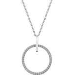 Hot Diamonds Stříbrný náhrdelník s pravým diamantem Flora DP718 (řetízek, přívěsek) + 2 měsíce na vrácení zboží