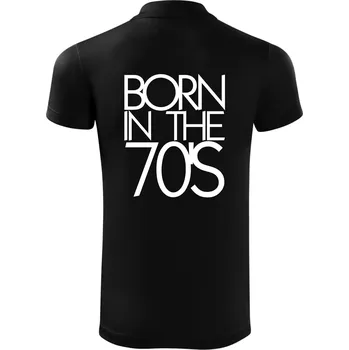 Pánská košile Born In The 70's - Polokošile Victory sportovní (dresovina) - XL ( Černá )