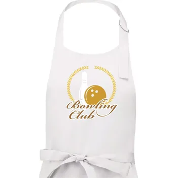 Kuchyňská zástěra Bowling cup věnec - Dámská zástěra na vaření - Univerzální velikost ( Bílá )