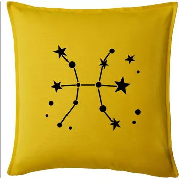 Polštář Souhvězdí - Pisces - Ryby - Polštář 50x50 - 50x50 - Pouze potah ( Žlutá )