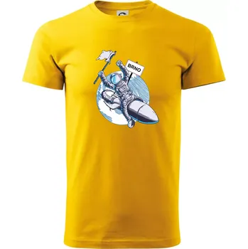 Brno penis raketa - Triko extra velké (5-8XL) - 7XL ( Žlutá )