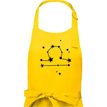 Kuchyňská zástěra Souhvězdí - Libra - Váhy - Pánská zástěra na vaření - Univerzální velikost ( Žlutá )