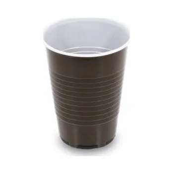 Nádobí Kelímek hnědo-bílý 0,18 l (100&nbsp;ks)