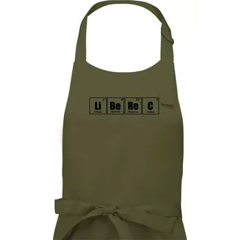Kuchyňská zástěra Periodická tabulka Liberec - Pánská zástěra na vaření - Univerzální velikost ( Khaki )