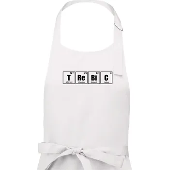 Kuchyňská zástěra Periodická tabulka Třebíč - Dámská zástěra na vaření - Univerzální velikost ( Bílá )