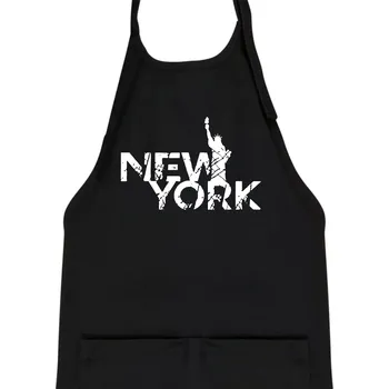 Kuchyňská zástěra New York retro - Dětská zástěra na vaření - Univerzální velikost ( Černá )