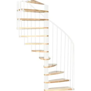 Schodiště Točité schodiště Damaris buk bílý, výška patra 329 cm