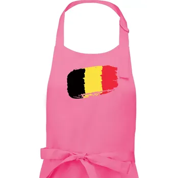 Kuchyňská zástěra Belgie vlajka - Dámská zástěra na vaření - Univerzální velikost ( Růžová )