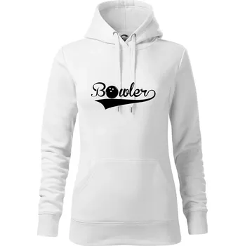 Dámská mikina Bowler - Mikina dámská Cape s kapucí - S ( Bílá )