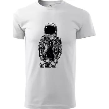 Pánské tričko Astronaut Punkster - Triko extra velké (5-8XL) - 6XL ( Bílá )