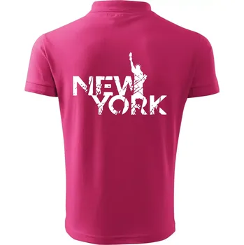 Pánská košile New York retro - Polokošile pánská Pique Polo 203 - XL ( Purpurová )