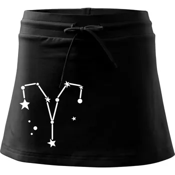 Dámská sukně Souhvězdí - Aries - Beran - Sportovní sukně - two in one - XL ( Černá )
