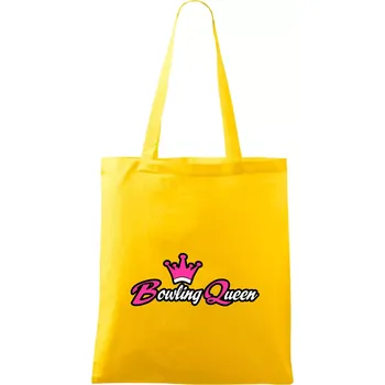 Bowling queen - Taška bavlněná - 42 x 38 cm ( Žlutá )