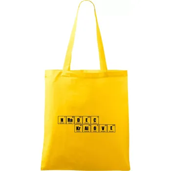 Periodická tabulka Hradec Králové - Taška bavlněná - 42 x 38 cm ( Žlutá )