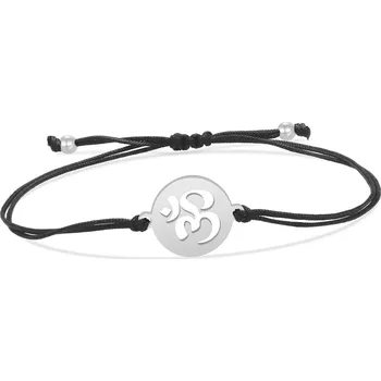 Náramek Šňůrkový náramek se symbolem | dámský náramek, ručně vyrobený doplněk - ČERVENOHNĚDÁ