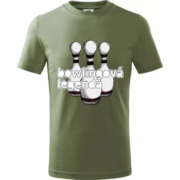 Dětská móda Bowlingová legenda - Tričko dětské bavlněné - 122 cm/6 let ( Khaki )
