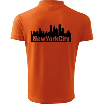 Pánská košile New York City silueta - Polokošile pánská Pique Polo 203 - 5XL ( Oranžová )