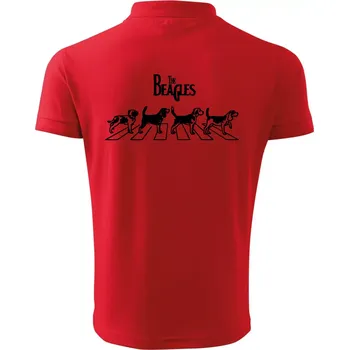Pánská košile The Beagles - Polokošile pánská Pique Polo 203 - 5XL ( Červená )
