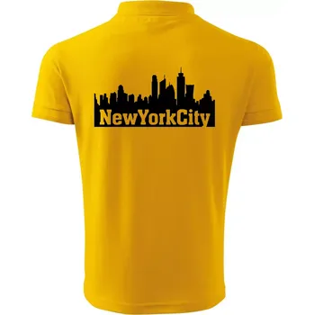 Pánská košile New York City silueta - Polokošile pánská Pique Polo 203 - M ( Žlutá )