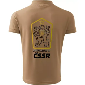 Pánská košile Narozen v ČSSR - Polokošile pánská Pique Polo 203 - 2XL ( Písková )