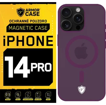 Pouzdro na mobilní telefon ArmorCase Ochranné zadní pouzdro Magnetic Case pro iPhone 14 PRO Barva: Fialová