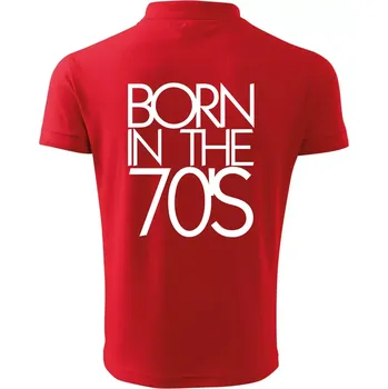 Pánská košile Born In The 70's - Polokošile pánská Pique Polo 203 - XL ( Červená )