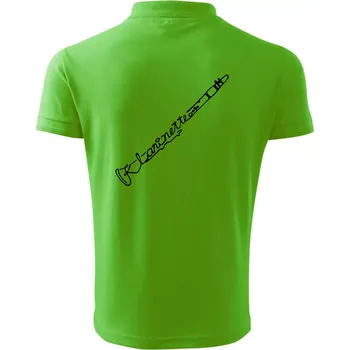 Pánská košile Klarinet nápis - Polokošile pánská Pique Polo 203 - 5XL ( Apple Green )