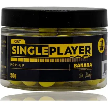 Krmivo pro hospodářské zvíře SINGLEPLAYER Pop-up Boilie Banana 50g 12mm SINGLEPLAYER Pop-up Boilie Banana 50g 12mm
