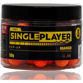 Krmivo pro hospodářské zvíře SINGLEPLAYER Pop-up Boilies Mango 50g 12 mm SINGLEPLAYER Pop-up Boilies Mango 50g 12 mm