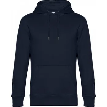 Pánská mikina B&C Pánská vegan klokanka King z recyklovaného polyesteru a bavlny Barva: Modrá námořní tmavá, Velikost: 4XL BCWU02K