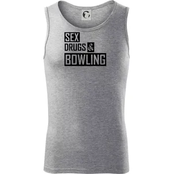 Sex drugs bowling - Tílko pánské Core - L ( Tmavě šedý melír )