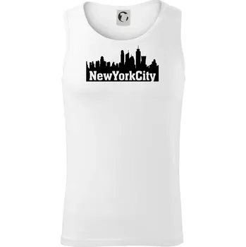 New York City silueta - Tílko pánské Core - XL ( Bílá )