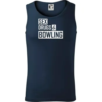 Pánská móda Sex drugs bowling - Tílko pánské Core - 2XL ( Námořní modrá (velmi tmavá - téměř černá) )