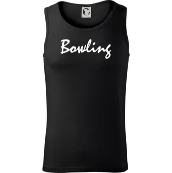 Bowling nápis psací - Tílko pánské Core - XL ( Černá )