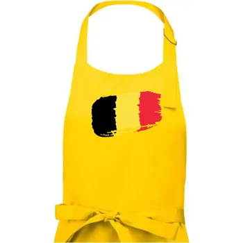Kuchyňská zástěra Belgie vlajka - Pánská zástěra na vaření - Univerzální velikost ( Žlutá )