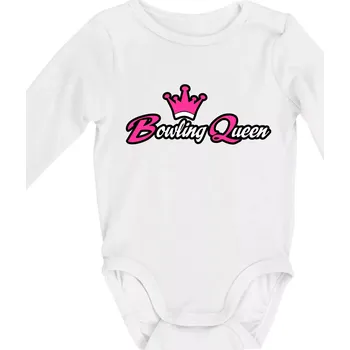 Kojenecké oblečení Bowling queen - Body kojenecké s dlouhým rukávem - Dlouhý r. do 3 měs ( Bílá )