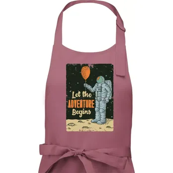 Kuchyňská zástěra Astronaut balón - Pánská zástěra na vaření - Univerzální velikost ( Starorůžová )