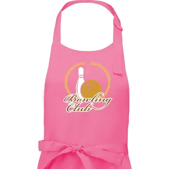 Kuchyňská zástěra Bowling cup věnec - Dámská zástěra na vaření - Univerzální velikost ( Růžová )