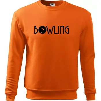 Pánská mikina Bowling nápis - Mikina Essential pánská - M ( Oranžová )