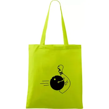 Koule vs kuželka - Taška bavlněná - 42 x 38 cm ( Limetková )